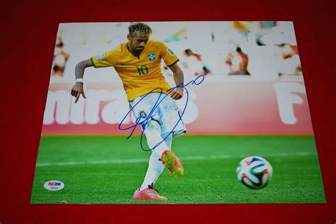 neymar signed photo brasil brazil world cup psa dna loa 11x14 1