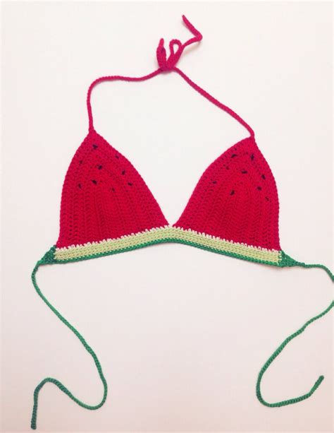 watermelon crochet bikini bra top etsy