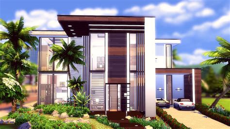 Maison Moderne Nocc Modern House Speed Build Sims 4 Youtube