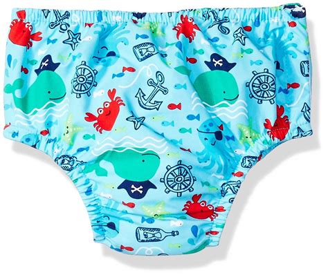 Swim Time Little Boys Baby Crab Whale And Fish Reusable Swim Diaper