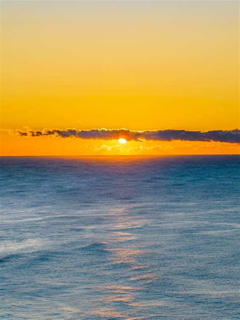 Aerial Sunrise Seascape With Clear Skies Sunrise At The Se Flickr