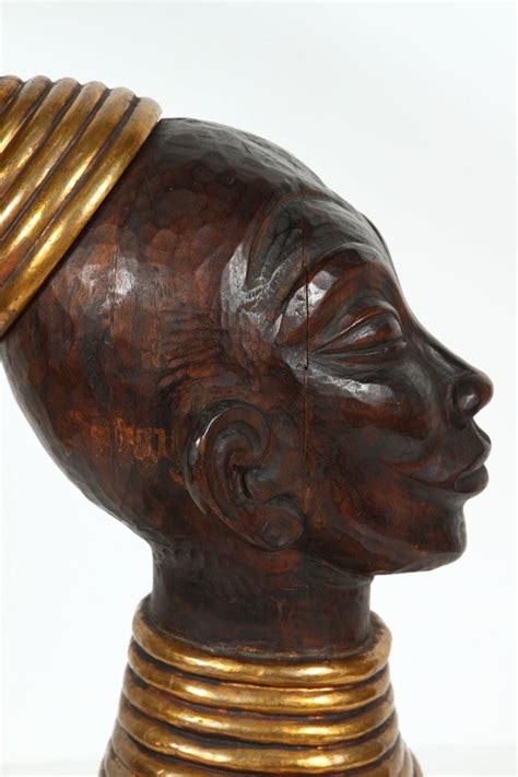 Tribal African Art Sculpture Of Black African Zulu Bust For Sale At 1stdibs