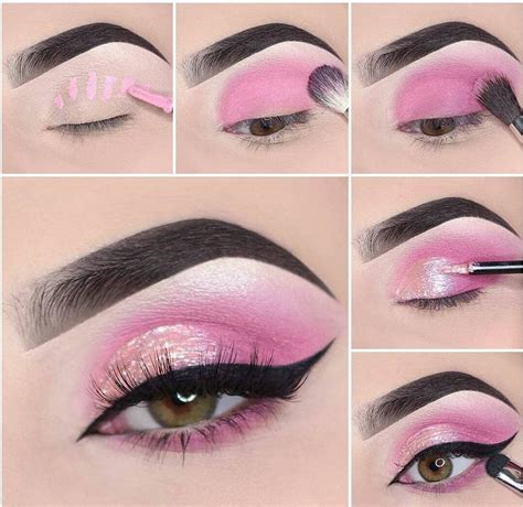 Eyeliner is an essential piece of every woman's makeup bag. Easy Steps Pink Eye Makeup Tutorial Ideas For Beginners To ...