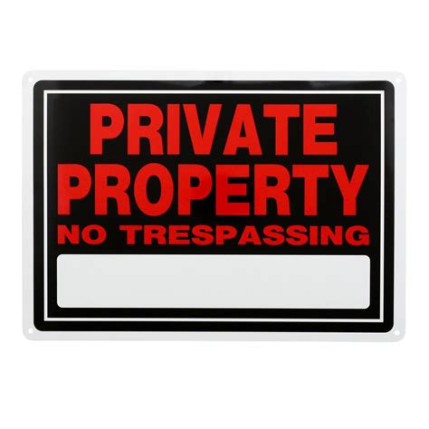 Everbilt 10 In X 14 In Aluminum Private Property Sign 31074 The