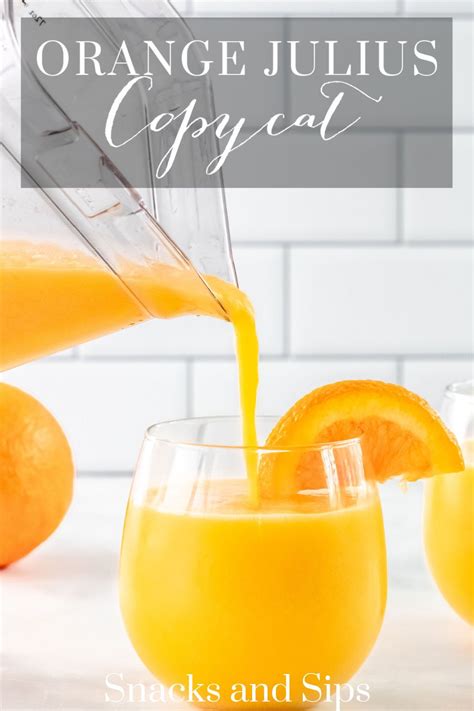 Orange Julius Recipe Blended Drink Recipes Orange Julius Copycat