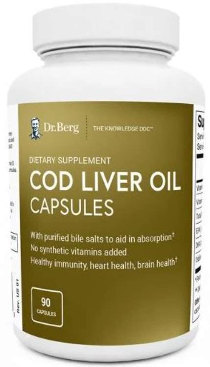 Dr Berg Cod Liver Oil Capsules 1source