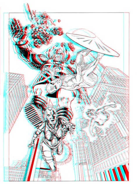 Silver Surfer And Galactus In 3d Anaglyph By Xmancyclops On Deviantart