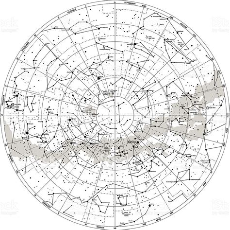 Detailed Sky Map Southern Hemisphere With Names Of Stars