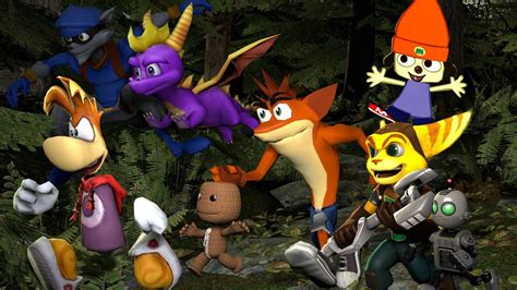 Playstation Mascots Getting Ready To Fight By Kongzillarex619 Spyro
