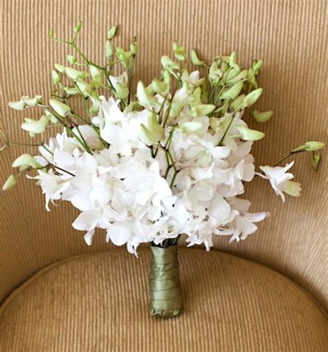 Simple White Orchid Bouquet White Wedding Flowers White Dendrobium