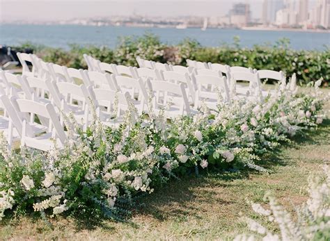 All White Garden Floral Aisle Wedding Floral Aisle Runner Garden