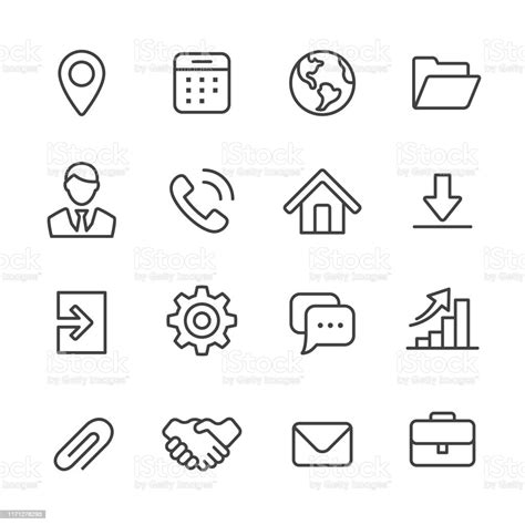 Business Homepage Icons Line Series Stock Illustration Download Image