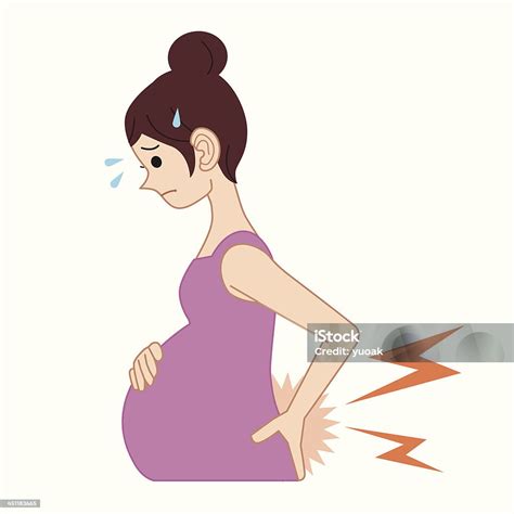 Low Back Pain During Pregnancy Stock Illustration Download Image Now