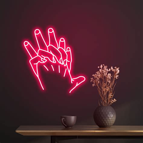 Hand Neon Sign Custom Neon Signs For Home Etsy