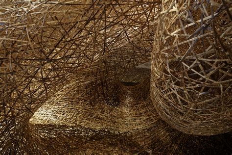 Recycled Bamboo Installations Intertwine In Site Specific