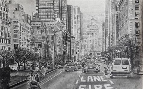 My New York City Cityscape Sketch Please Watch The Video Too Drawing
