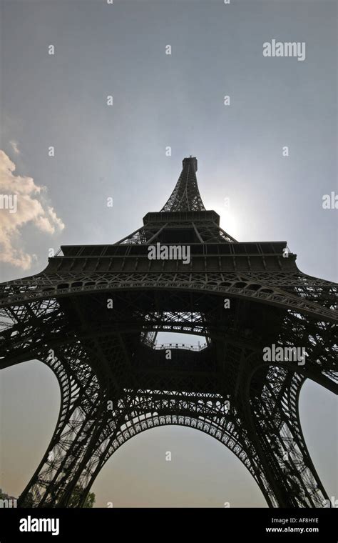 A Stock Photograph Of The Eiffel Tower From Underneath In The Summer