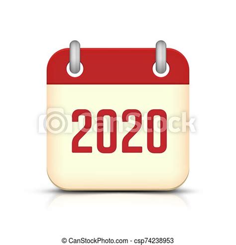 New Year 2020 Calendar Vector Icon Happy New Year 2020 Tear Off