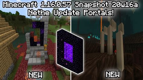Minecraft Pe 116057 New Updates Nether Portals Minecraft 116