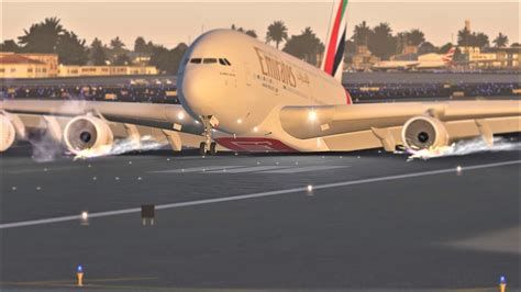 Emirates A380 Emergency Landing Due To Landing Gear Malfunctions
