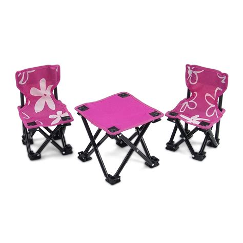 Buy Emily Rose 18 Inch Doll Accessories Flowered Doll Camping Chairs And Table Set 18 Doll