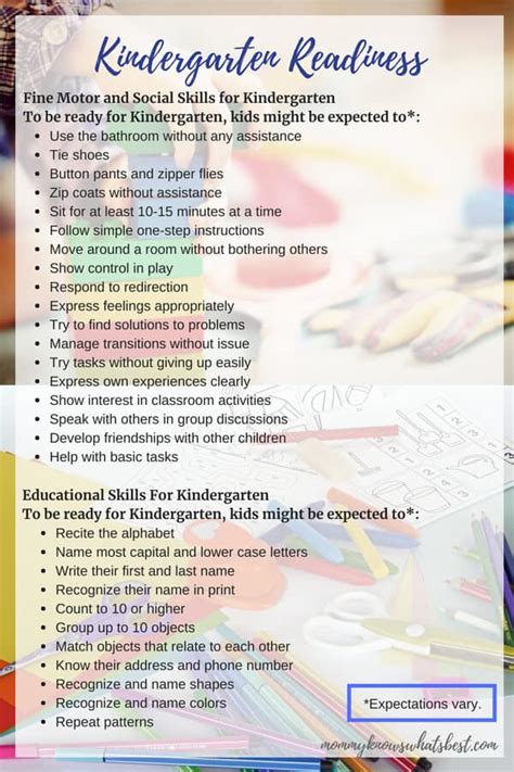 Kindergarten Readiness Checklist Is Your Child Ready For School