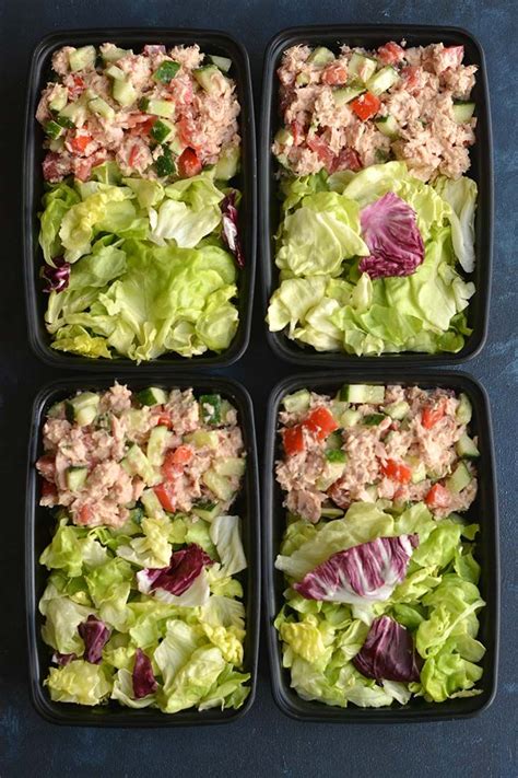 Okay, if you're looking for something low calorie for lunch, try this. Meal Prep Hummus Tuna Salad ready in 10 minutes! This high ...