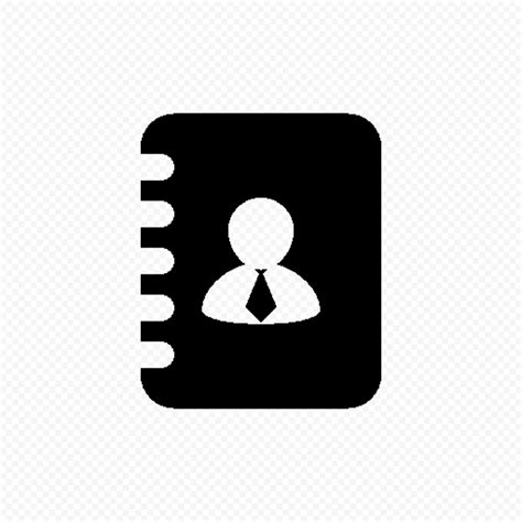 Download Black Contacts Address Book Icon Png Citypng