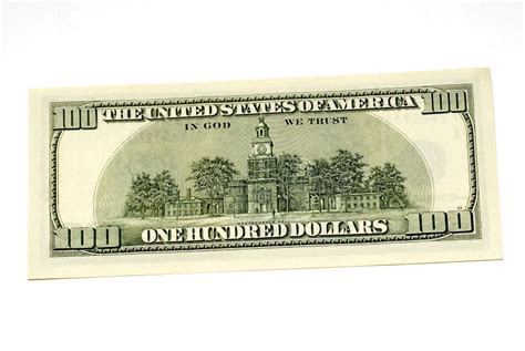 One Hundred Dollar Bill Back Stock Image Image Of Exchange Back 3206391