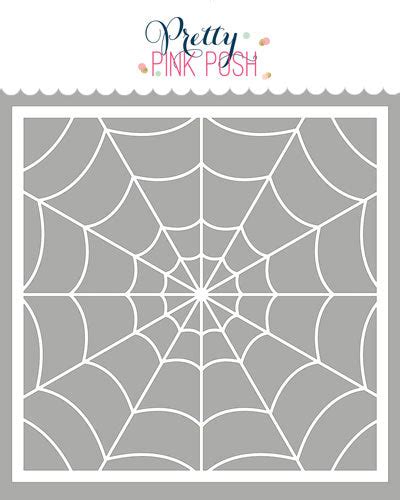 Spider Web Stencil Pretty Pink Posh Llc