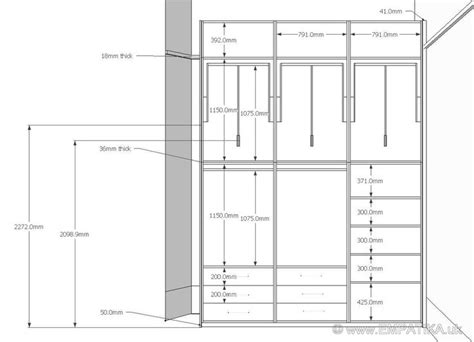Just to be safe measure the area where your door will go too. wardrobe interior dimensions - Google Search | Wardrobe ...