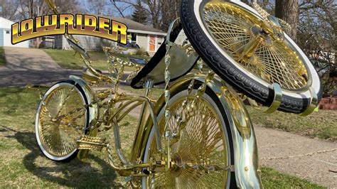 Lowrider chrome 20 bike bent spring fork 1 with twisted bars. Gold Lowrider Bike - YouTube