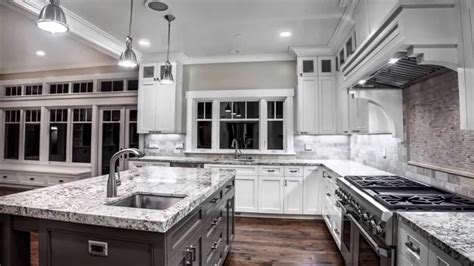 The perfect mix of textured wood with gray and white tones in the kitchen makes an absolutely. Gray kitchen ideas - YouTube