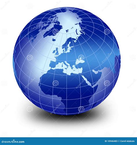 Blue World Globe Stock Illustration Illustration Of America 10946483