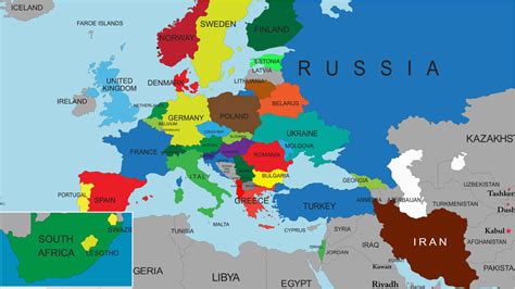 Europe Map Hd With Countries Riset
