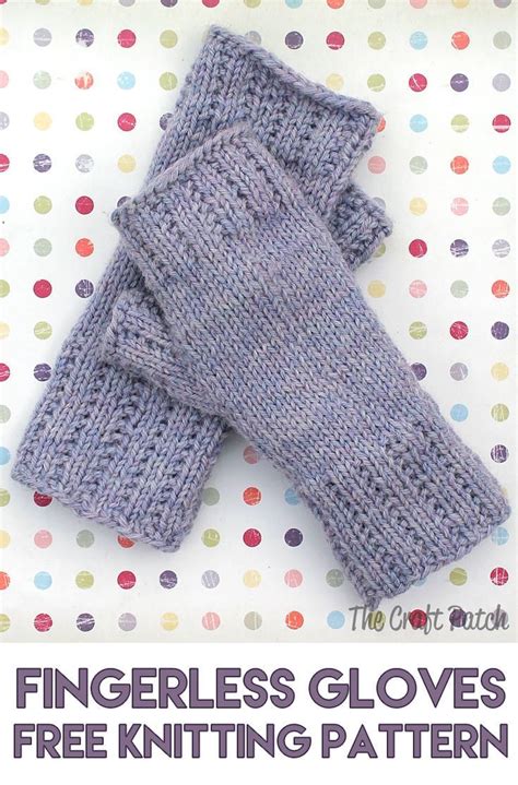 The pattern calls for a bulky yarn, which makes them quick to whip up as well. Happy Hands Fingerless Mitts Free Pattern - The Craft Patch | Fingerless gloves knitted ...