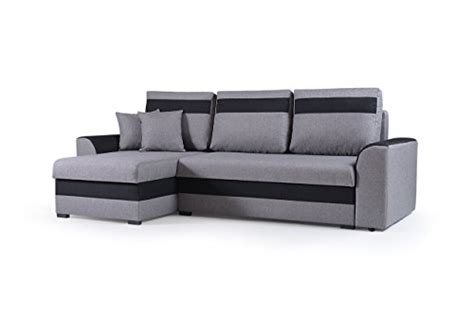 Bettzeug kommt einfach in den bettkasten und tagsüber können freunde auf der couch chillen, statt auf dem bett. mb-moebel kleines Ecksofa Sofa Eckcouch mit Schlaffunktion und Zwei Bettkasten Ottomane L-Form ...
