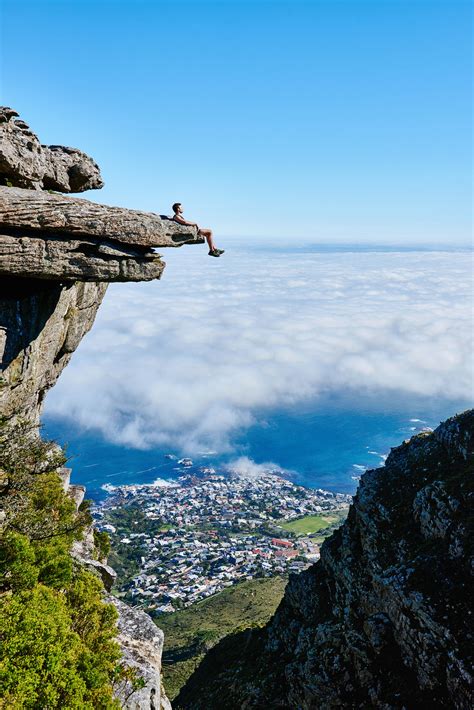 Free Images Beautiful Cliff Clouds Daredevil High Angle Shot