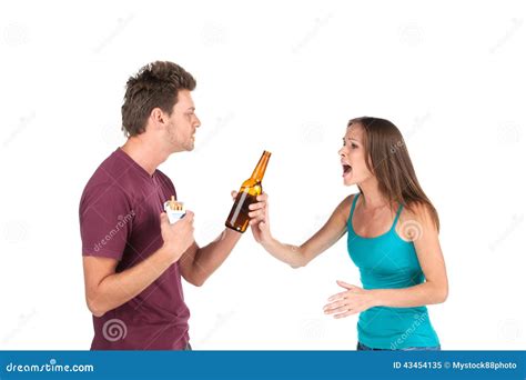 Drunk Man Gives Alcohol To Girl Stock Image Image Of People