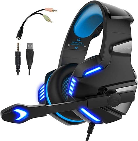 Hunterspider V 3 35mm Wired Gaming Headsets Over Ear Headphones Noise