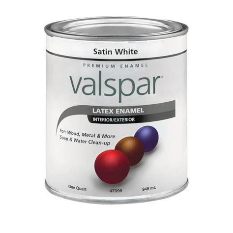 Shop Valspar Quart Size Container Exterior Satin Satin White Latex Base