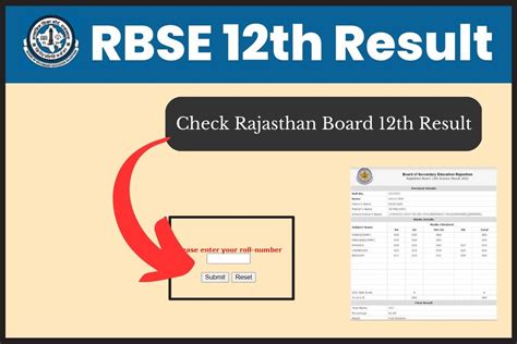 Rbse 12th Result 2023 Out Download Rajasthan Board 12th Arts Result