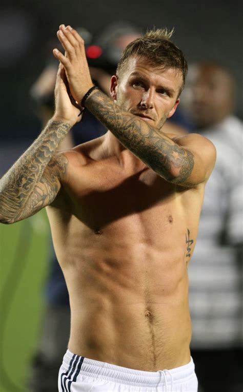 Postgame Shirtlessness From David Beckham Shirtless E News