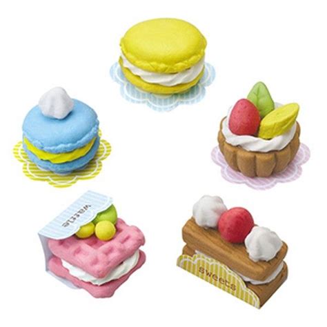 Diy eraser sweets set diy set to make your own candy erasers with molds for ice cream, soft ice, cookies and more by kutsuwa import from. Eraser kit sweets Finished | Erasers, French pastries, Diy crafts kits