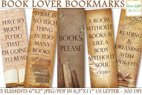 Printable Bookmarks Vintage Bookmarks Graphic By Greenlightideas