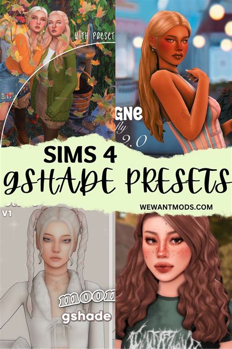 Sims 4 Gshade Presets Collage Sims 4 Gameplay Sims 4 Cc Packs Sims 4