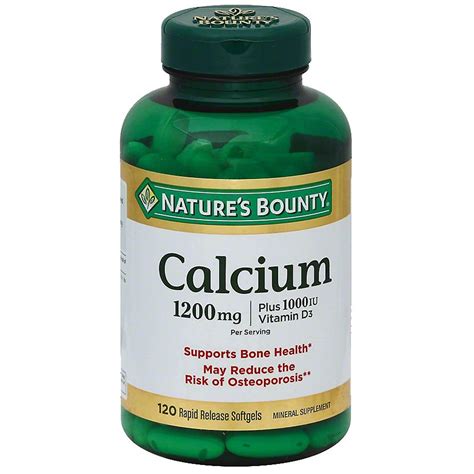 Natures Bounty Calcium 1200 Mg Plus Vitamin D3 1000 Iu Dietary
