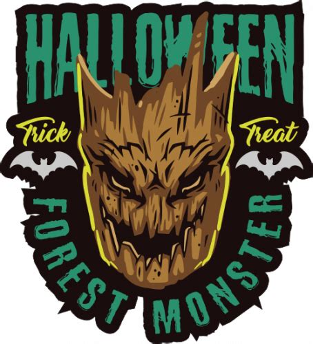 Sticker Halloween Forest Monster Refd18666 Mpa Déco