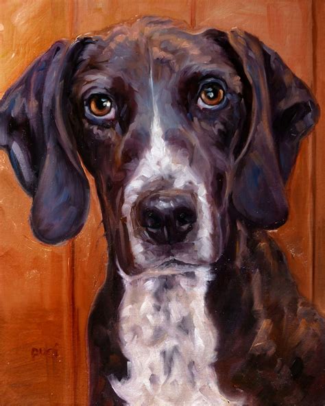 Hooked On Hounds Custom Pet Portrait Oil Painting By Puci