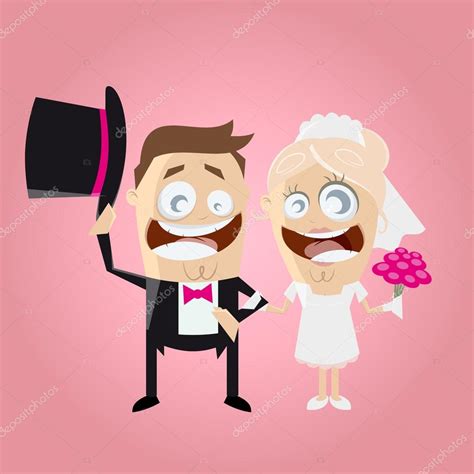 Funny Cartoon Wedding Couple Stock Illustration By ©shockfactorde